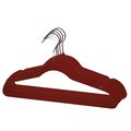 Home Basics Home Basics 10-Piece Velvet Hangers, Burgundy ZOR96131